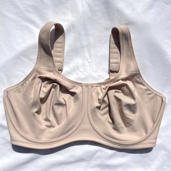 Wacoal Simone Sport High Impact Underwire Bra 38DDD Beige 855170 - Picture 1 of 3